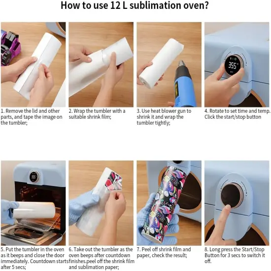 Craft Express Elite Pacific Blue Sublimation Oven - 12L {5}