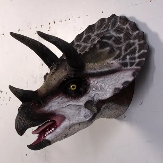 Triceratops Dinosaur Head Medium Statue {6}