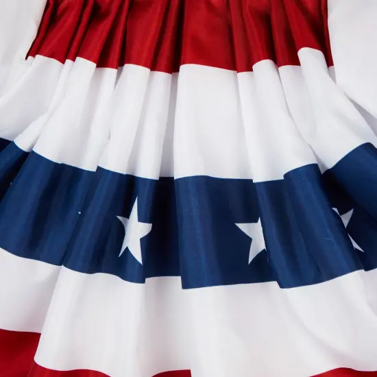 American Flag Bunting - 71.5" x 34" Patriotic Pleated Half Fan Flag for Elections and Your Vote Matters, 4th of July, Labor Day, Memorial Day, Indoor and Outdoor Red, White and Blue Decoration Banner {6}