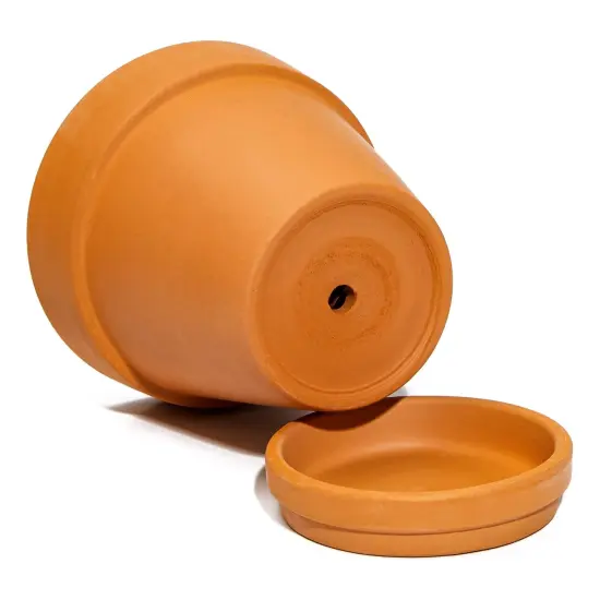 Juvale 4-inch 6 Pack Small Terracotta Pots with Saucer and Drainage Hole - Clay Planter for Indoor and Outdoor Succulents, Flowers and Plants {7}