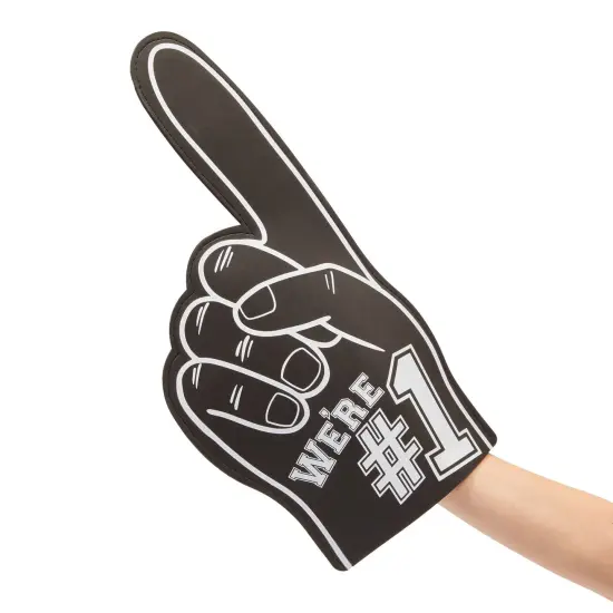 2 Pack Foam Finger #1, It's Goin' Down, Sports Party Favors, Outdoor Essentials, Black (9 x 17.5 in) {7}