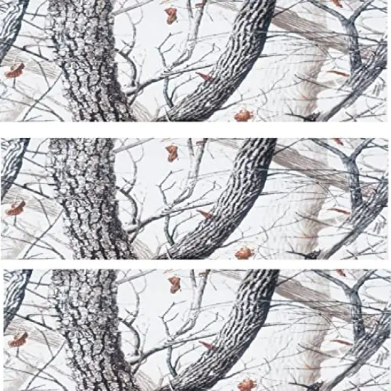 Snow Camouflage Camo Edible Icing Image Cake Strips Side Edge Decoration {1}