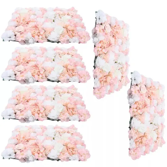 6pcs Artificial Flower Wall Panel Wedding Party Stage Backdrop Decor 24'x16'' {1}