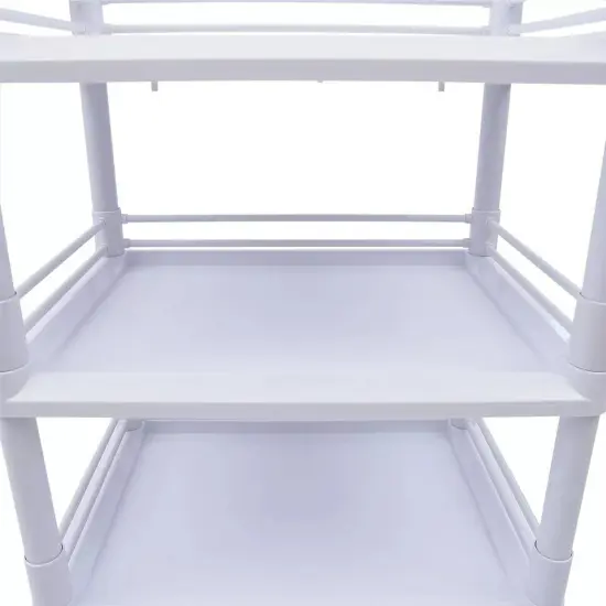 Medical Lab Trolley Cart 3 Tier Spa Rolling Shelf Beauty Salon Storage Organizer {2}