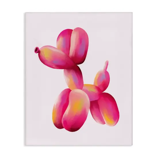 Stupell Industries Pink Balloon Dog Canvas Wall Art Design by Nataly White {1}