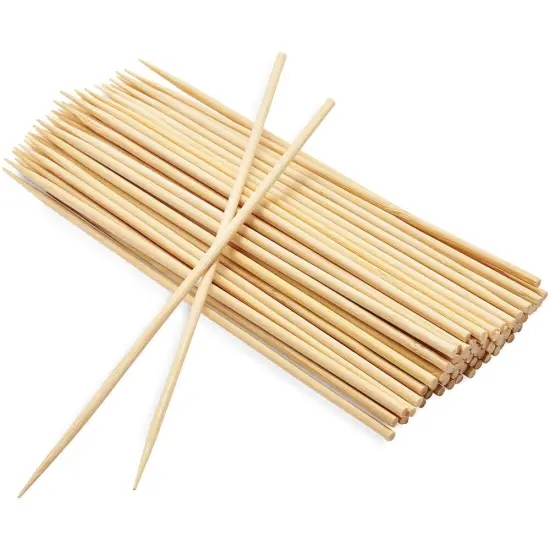 Handy Housewares 8" Natural Wooden Bamboo BBQ Skewers for Grilling, Shish Kebab, Appetizers, Fruit and More - 100 Pack {1}