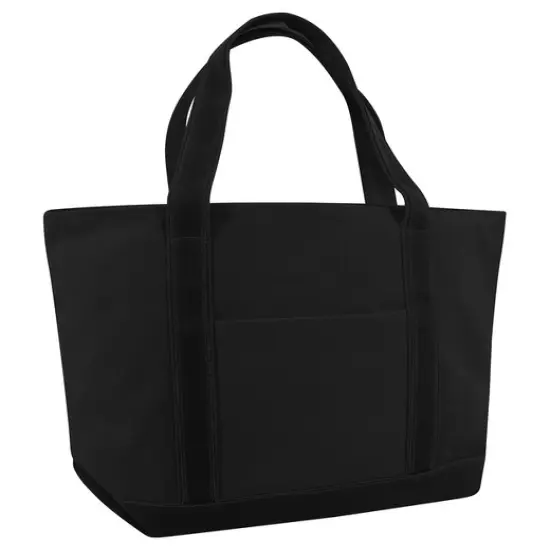 Liberty Bags&reg; Carmel Classic XL Cotton Canvas Resort Tote BLACK/ BLACK {1}