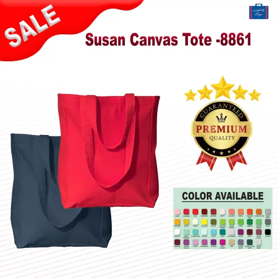 Liberty Bags&reg; Susan Canvas Tote NATURAL {2}