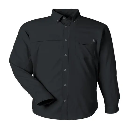HUK&reg; Men's Tide Point Long Sleeve Shirt Black {1}