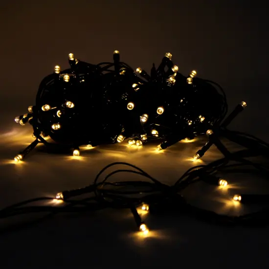 Perfect Holiday 100 LED String Lights Waterproof Outdoor Flashing Warm white {2}
