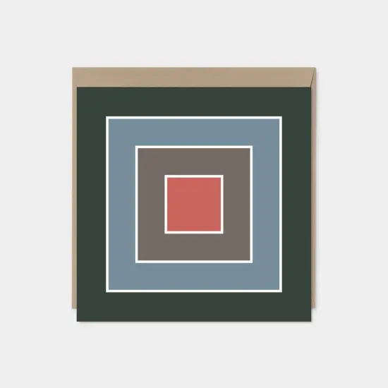 Color Block Square Card III {1}