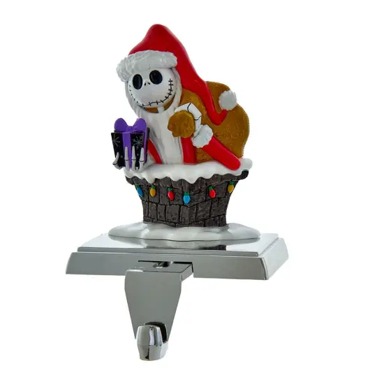 Kurt Adler 6.5-Inch Disney Nightmare Before Christmas Jack in Chimney Stocking Holder {1}