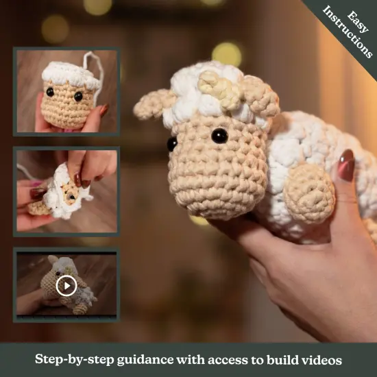 Hearth & Harbor Amigurumi Crochet Kit for Beginners Sherry the Sheep {3}