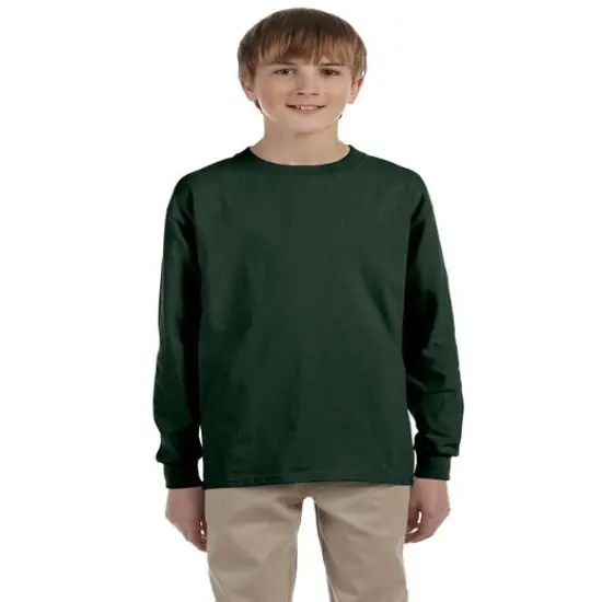 Jerzees&reg; Youth Dri-Power Active Long-Sleeve T-Shirt FOREST GREEN {1}