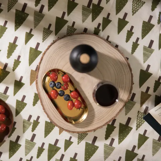 Barky Natural Wood Slabs Rustic Ornament Slice Tray Table Charger set of 4 {6}