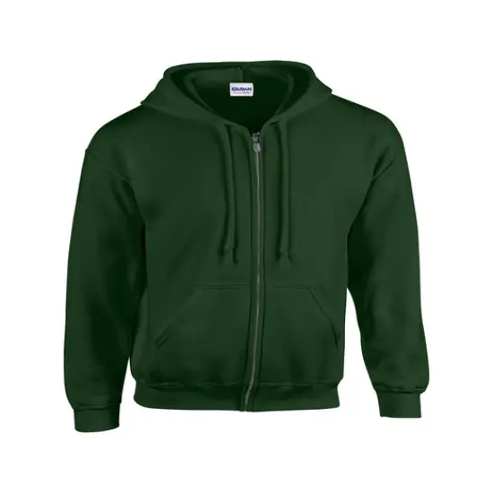 Gildan&reg; Heavy Blend Full-Zip Long Sleeve Hooded Sweatshirt FOREST GREEN {1}
