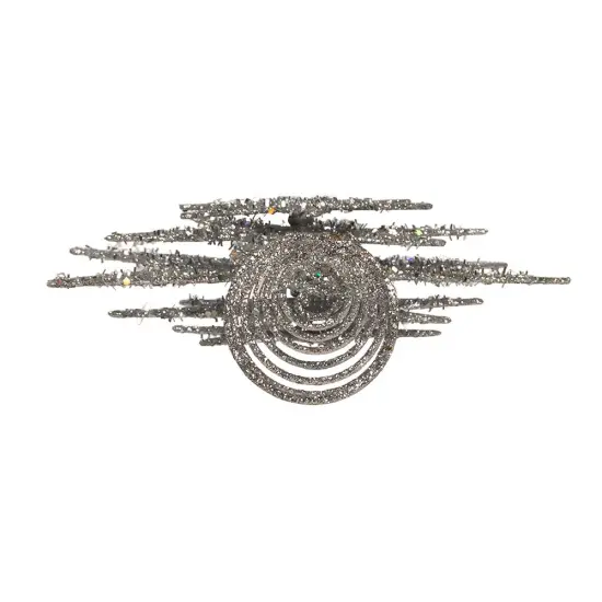 Kurt Adler 13-Inch Plastic Silver Glittered Snowflake Tree Topper {6}