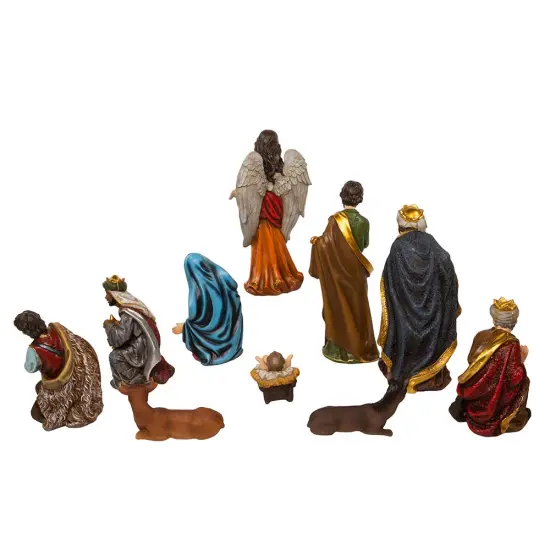 Kurt Adler 12.5-Inch Nativity Figurines Table Piece, 10-Piece Set {3}