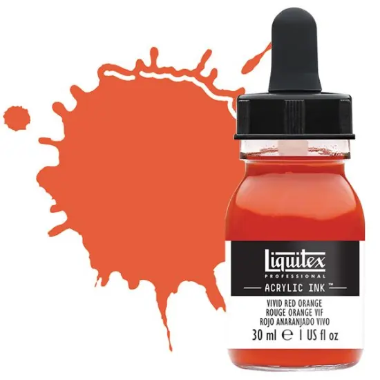Liquitex Professional Acrylic Ink 30ml Bottle - Vivid Red Orange {1}