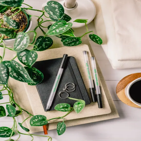 BIC Ecolutions Round Stic Ballpoint Pens, Medium Point (1.0mm), 50-Count Pack, Black Ink Pens Made from 97% Recycled Plastic {7}