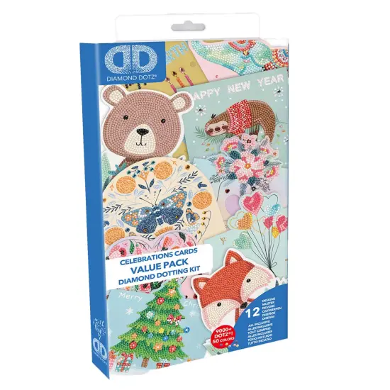 Diamond DotzCelebration Cards - Value Pack Diamond Painting Multi {1}
