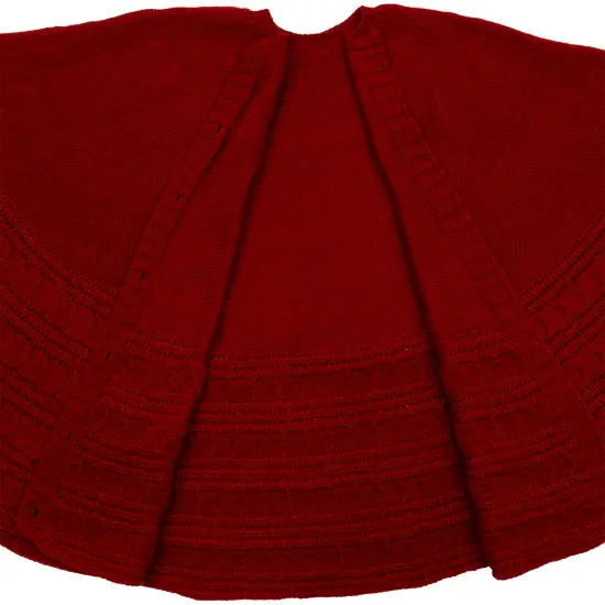 Northlight Knitted Sweater Tree Skirt with Buttons - 72&ldquo; - Red {6}