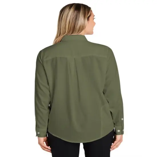 HUK&reg; Ladies' Tide Point Long Sleeve Shirt Black {7}