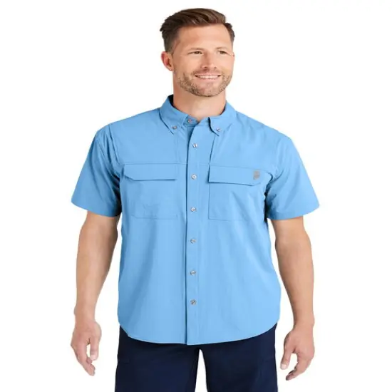HUK&reg; Men's Creekbed Short Sleeve Shirt Moss {3}