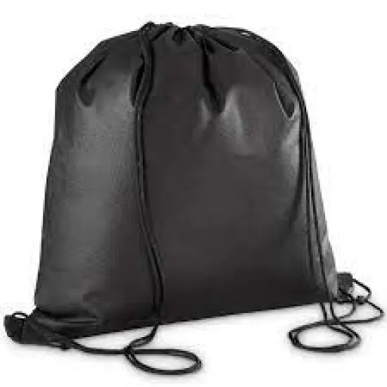 Liberty Bags&reg; Cotton Drawstring Bag BLACK {3}