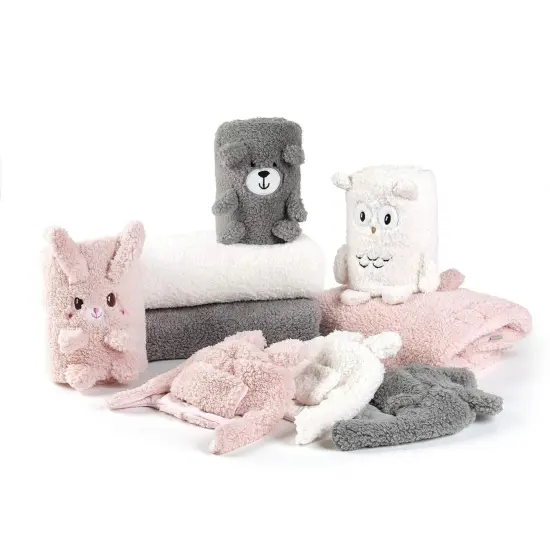 Tadpoles Super Soft Plush Sherpa Swaddle Wrap - Ivory | 100% Microfiber Plush Polyester Sherpa | Soft, Smooth & Durable | Fits Babies 0-12 Months | Ideal for Use in a Stroller, Car Seat or Crib {3}