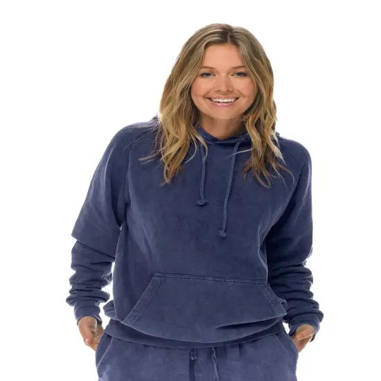 Lane Seven&reg; Vintage Raglan Hooded Sweatshirt VINTAGE DENIM {1}