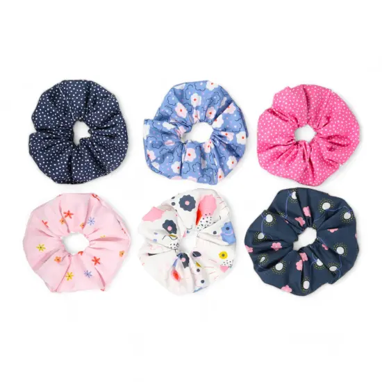 Crosscut Sewing Co.&reg; Scrunchie Sewing Project Kit for Beginners with Fabric, Instructions and Video Cozy floral {3}