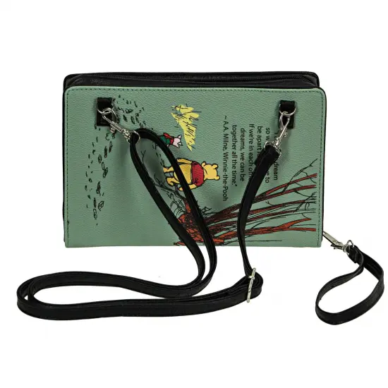 Green Pooh Book Handbag Clutch - Crossbody Bag - A.A. Milne {3}