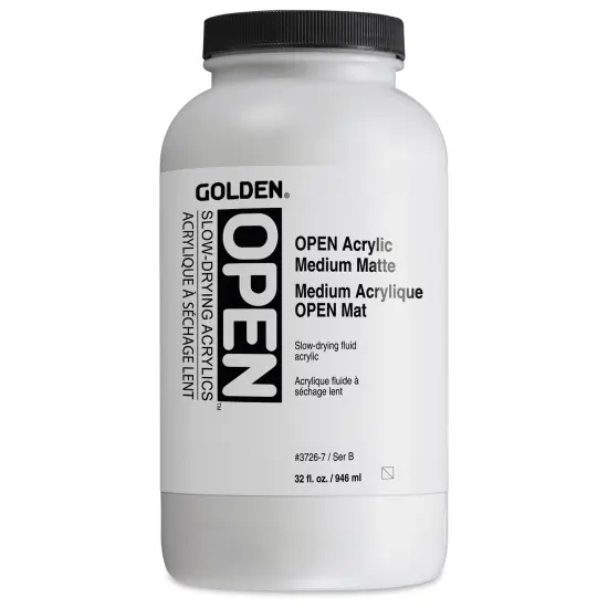 Golden Open Acrylic Medium - Matte, 32 oz jar {1}