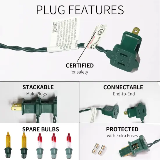 300LIGHTS(2*150L) MULTI Extra-Bright With End Connectors Christmas Decorative Lights 19.44m UL Certified Mini String Light Set Waterproof for Home Garden Holiday Tree Party Patio Decor Wedding {3}