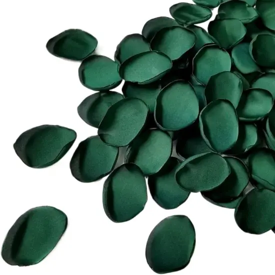 Silk Rose Petals 200PCS Flower Girl Scatter Petals for Wedding Flower Decoration Dark Green {1}