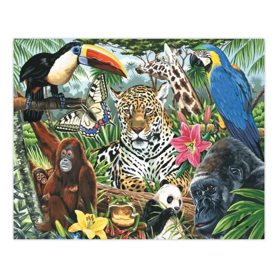 PCL3 | Painting by numbers&trade; 13pc 11" x 14" Zoo Montage Canvas Painting Project {2}
