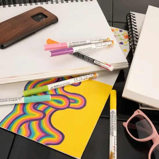 MARK-2780 | 6PC Acrylic .2mm Hue Markers {2}