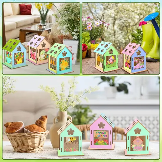 12 Sets Spring House Craft Kit to Paint DIY {5}