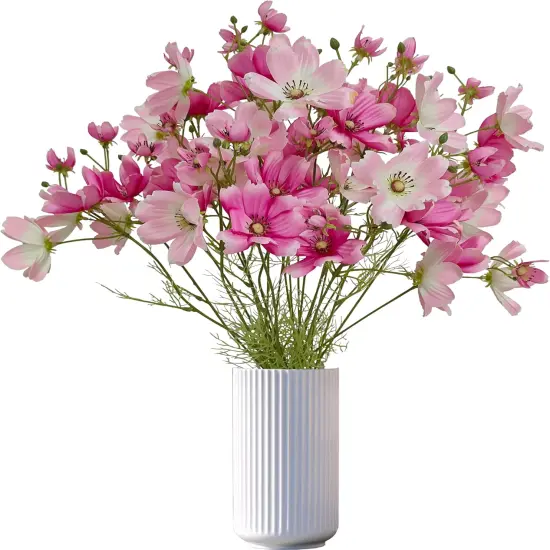 Summer Artificial Pink Daisy Flowers,8 Bundles 21.65'' Faux Fake Silk Daisy Flowers Arrangements for Tabletop Decor ,Home Garden Vase D&eacute;cor (8, Gradient Pink) {1}
