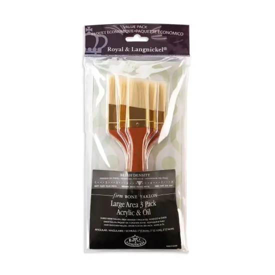 RSET-9359 | 3pc Firm Bone Taklon Large Area Angular Brush Set {1}