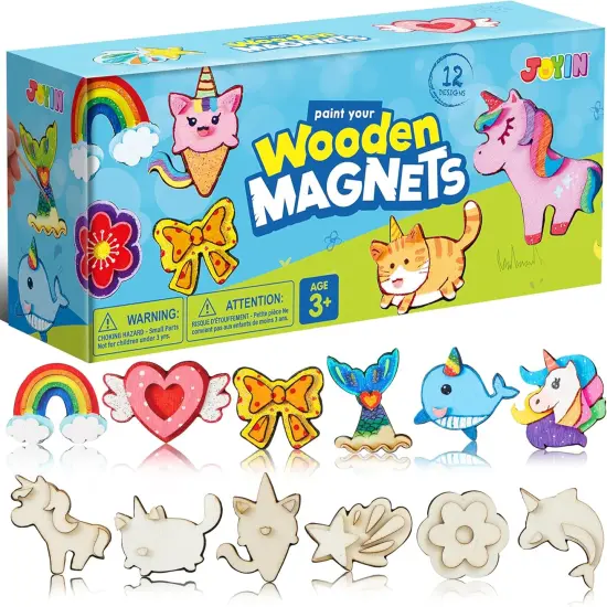 12 pcs Fantasy Wooden Magnets {1}