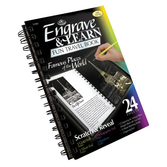 EAB-1 | Engraving Art&trade; Famous Places of the World Fun Travel Book {1}