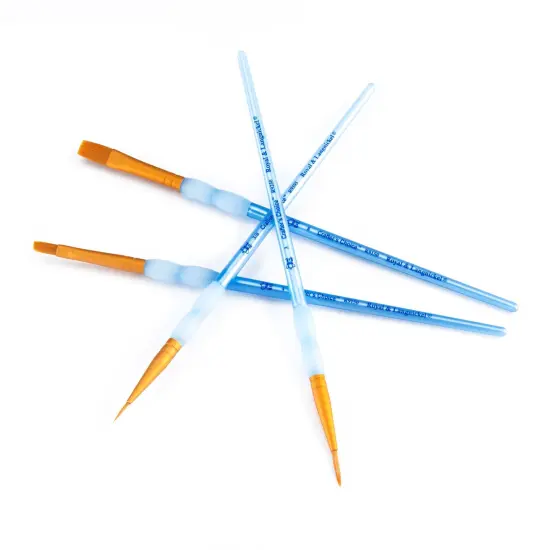 RCC 204 | Crafter's Choice&trade; 4pc Golden Taklon Variety Brush Set {5}