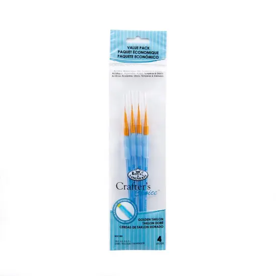 RCC 203 | Crafter's Choice™ 4pc Golden Taklon Liner Brush Set {1}