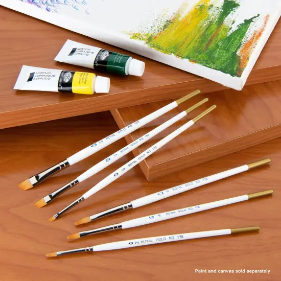 RSET-AMF | Royal Gold&trade; 6pc Filbert/Angular Brush Set {3}