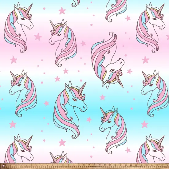 Unicorn Stars Anti-Pill Premium No-Sew Throw Fleece Fabric Kit (50x60) {4}