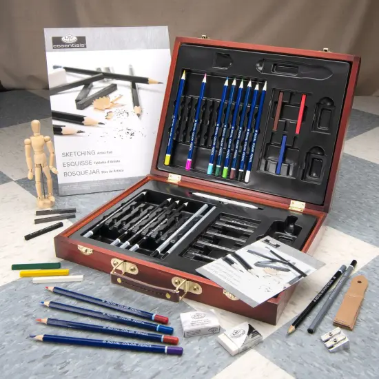 RSET-DS2030 | Essentials&trade; 45pc Sketching & Drawing Travel Art Set {4}