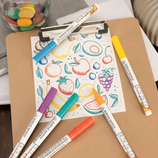 MARK-2742 | 6PC Acrylic .7mmRainbow Markers {2}