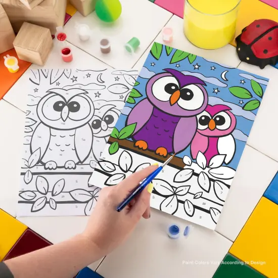 MFP20 | Painting by numbers&trade; Children's 10pc 8.75" x 11.75" Owls Painting Project {2}